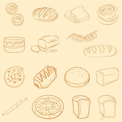 Procreate Bakery Stamp Brushes Doodle Food Bread Pretzel Etsy