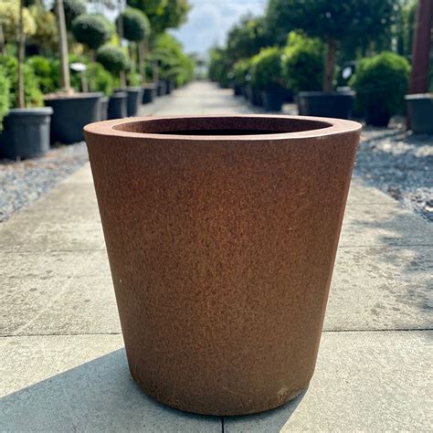 Weathering Steel Conical Garden Hot Sale Decorative Eco Round Planter