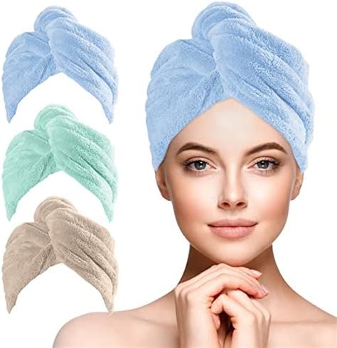 Laicky Pack Microfiber Hair Drying Towel Wrap Super Absorbent Twist