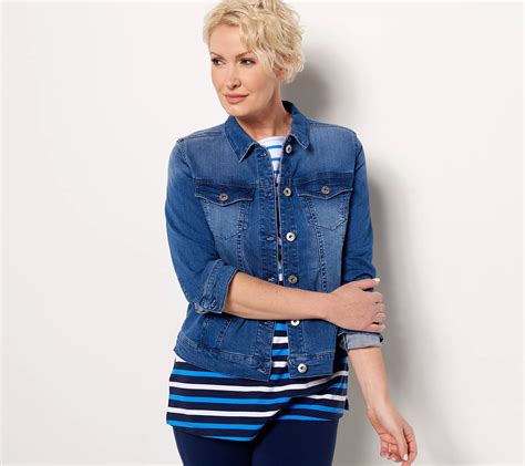 As Is Belle By Kim Gravel Tripleluxe Denim Classic Jean Jacket