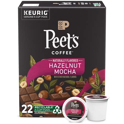 Flavored Light Roast K-Cup Pods - Hazelnut Mocha 22 Count (1 Box of 22 K-Cup Pods) - Walmart.com