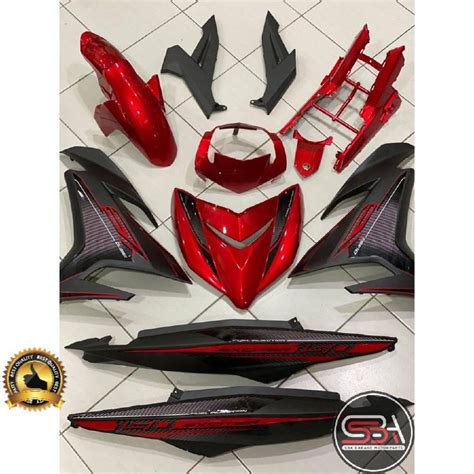 Coverset Bodyset Yamaha Y Y Zr V V Exciter Rc Hitam Kuning Merah