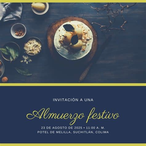 Plantillas De Invitaciones Para Almuerzo Gratis Canva