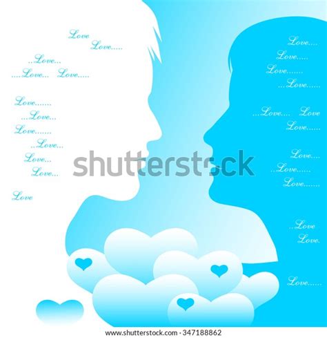 Romantic Couple Silhouette Lovers Woman Man Stock Vector Royalty Free 347188862 Shutterstock