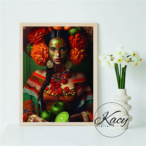 The Mexican Culture Fashion Art Mexican Fashion Wall Art - Etsy