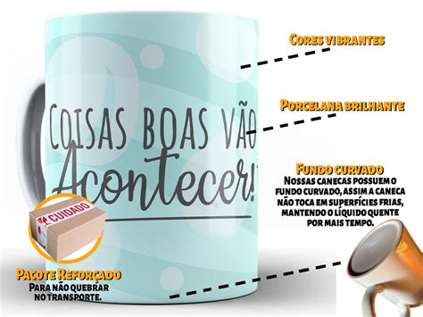 Caneca Personalizada Porcelana Coisas Boas Presente Elo