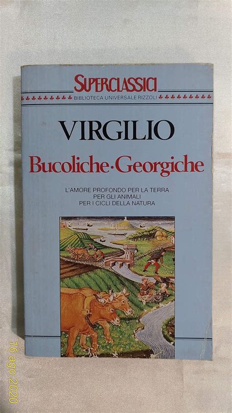 Bucoliche E Georgiche Virgilio Marone Publio Amazon It Libri