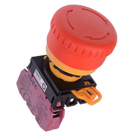 Yw1b V4e01r 22mm Emergency Stop Switch Spst 1nc Idec — Switch