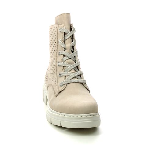 Rieker Y4540 62 Nude Womens Lace Up Boots