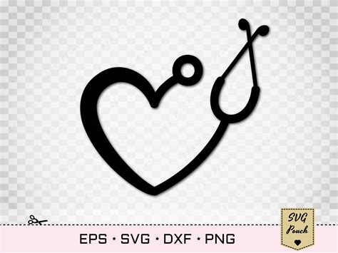 Stethoscope Nurse Heart Svg By Svgpouch Thehungryjpeg