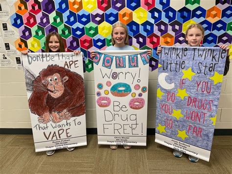 Winners Announced In The Drug Free Poster Contest Thayer Central