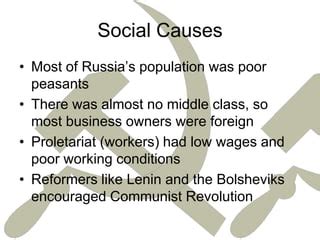 The russian revolution causes 2010 | PPT