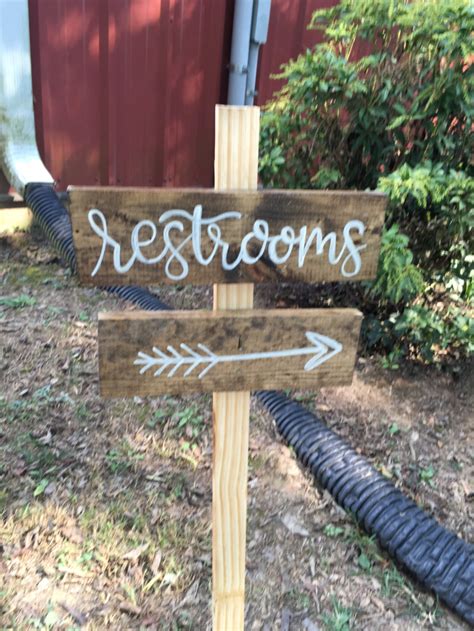 Restroom Sign / Wedding Decor / Wood Sign / Rustic Wooden Sign - Etsy