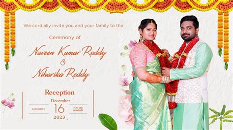 Live Streaming Of Naveen Kumar Reddy Niharika Reddy Reception Ii