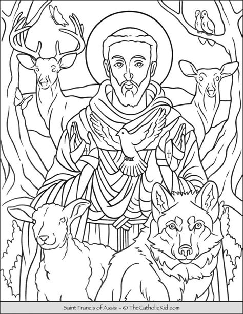 50 Popular Saints Catholic Coloring Page Downloads