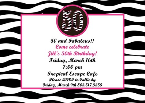 50th Birthday Party Invitations (ANY AGE AVAILABLE) - Printable or Printed