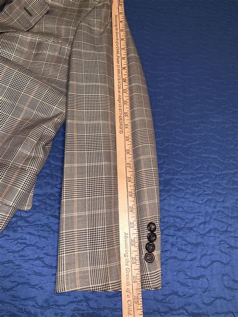 Oxxford Clothes Kabat Golden Fleece Houndstooth Sport Coat Blazer 44R