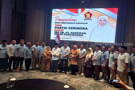 Susul Pan Gerindra Beri Rekom Ke Khofifah Cagub Jatim