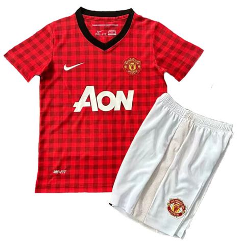 Retro Manchester United Home Kids Kit 1213 Soccerlord