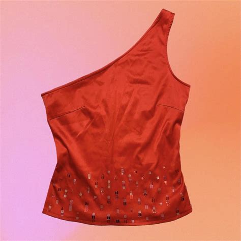 Gorgeous Red One Shoulder Top With Bust Detail And Depop