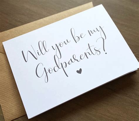 Will You Be My Godparents Card Godparents Proposal Card Etsy