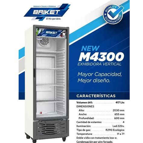 Exhibidora Briket Master M4300 417 Lts Mandy Hogar