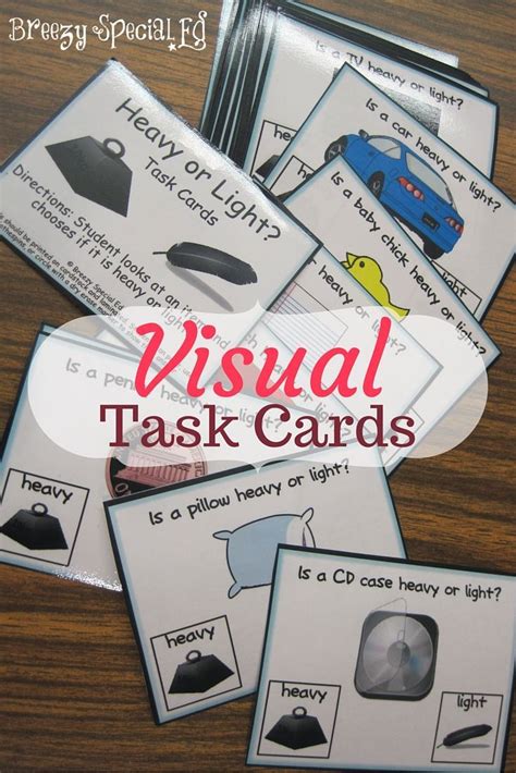 I Love These Visual Tasks Cards Student Has To Mark Whether Each Item