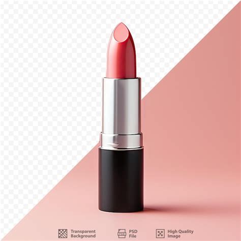 Um Batom Vermelho Brilho Labial Rosa Na Frente PSD Premium