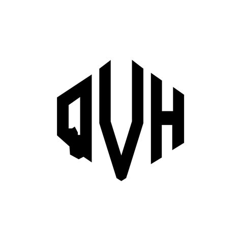 QVH letter logo design with polygon shape. QVH polygon and cube shape ...