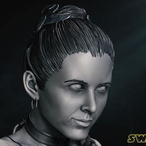 Leia Bikini Sculpture UNPAINTED FAN ART Star Wars D Models Etsy
