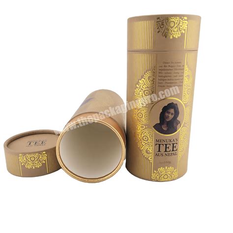 Eco Friendly Paper Cylinder Packaging Tube Box For Teaherbscoffeesnacksfood Packaging