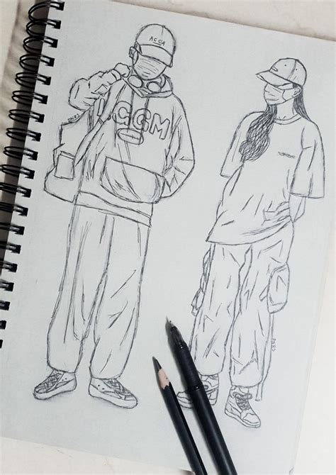 Baggy Clothes Drawing Book Art Drawings Mini Canvas Art Book Art