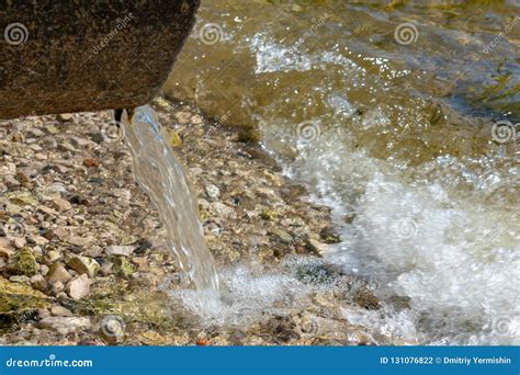 Discharge Of Toxic Or Contaminated Water Into A River Or Lake. Royalty-Free Stock Image ...