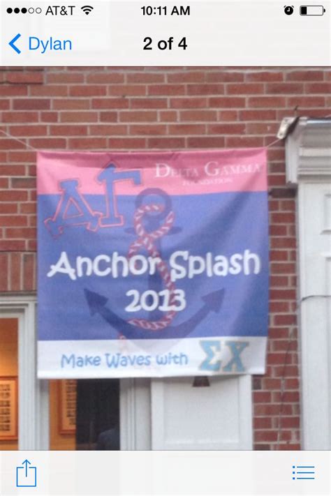 Sigma Chi Delta Gamma Anchor Splash Banner Delta Gamma Anchor