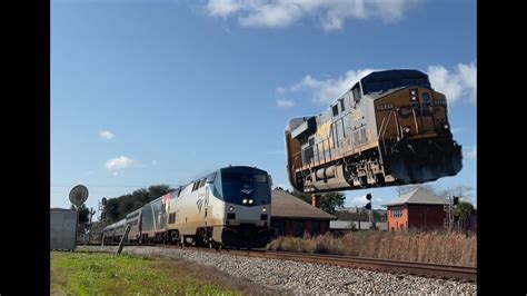 Amtrak Csx Railfanning A Hornshow With Jwrailfan Sg P Youtube