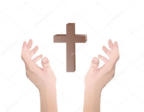 Hand And The Jesus Christ Cross Sign Stock Vector By © 117952802