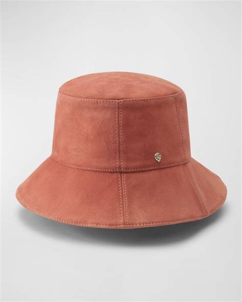 Helen Kaminski Logo Charm Suede Bucket Hat Lyst