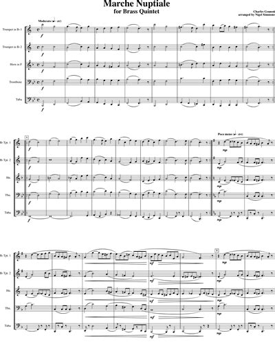 Marche Nuptiale Full Score Sheet Music By Charles Gounod Nkoda Free 7 Days Trial