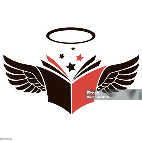 Bible With Wings Stock Illustration - Download Image Now - Angel, Art ...