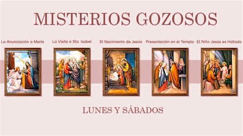 Misterios Gozosos Del Santo Rosario Comunicate Con Los Ngeles