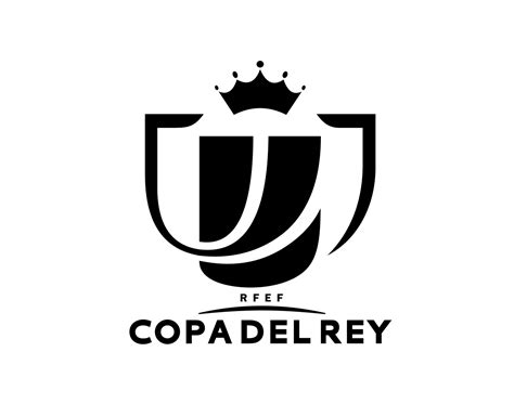 Copa Del Rey Spain Logo With Name Black Symbol Abstract Design Vector