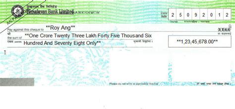 Cheque Writing Printing Software For Nepal Banks