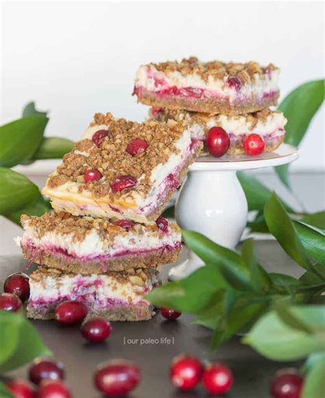 Cranberry Cheesecake Low Carb Keto Bars Ketogenic Snack