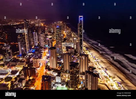 Gold Coast, Australia - January 6, 2019: Surfers Paradise city skyline ...