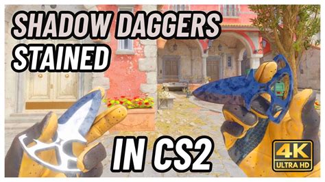 Cs Shadow Daggers Stained Cs Knife In Game Showcase K Youtube