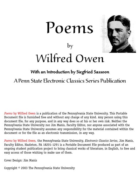 Wilfred Owen Poems | Nature