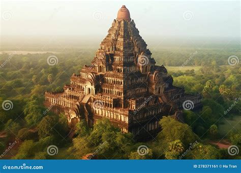 The Temples Of Bagan At Sunset, Myanmar (Burma) Royalty-Free Cartoon ...