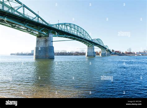 Amazing bridge between hungary and slovakia in Esztergom Stock Photo ...