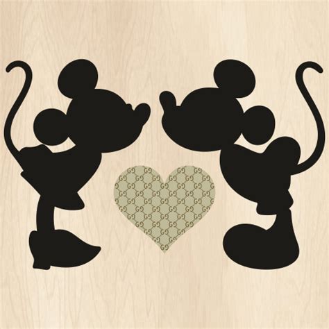 Gucci And Mickey Kiss Svg Gucci Heart Mickey Mouse Png Disney Gucci