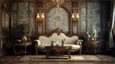 An image showcasing the ornate details of a Victorian living room ...